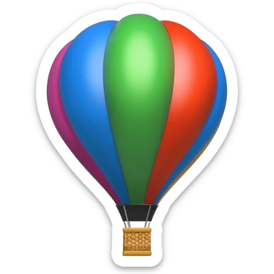Hot air balloon sticker