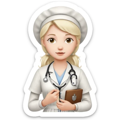 Victorian Nurse in a long dress sticker