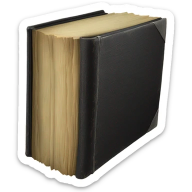 Big black book sticker