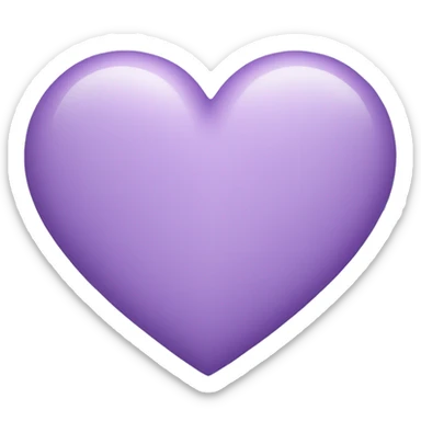 light purple heart sticker