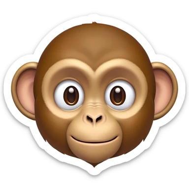 Coy emoji monkey sticker