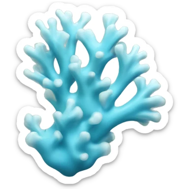 light blue coral  sticker