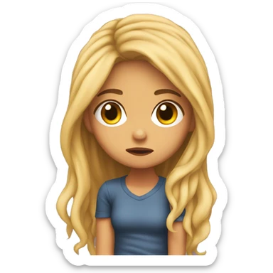 Shakira with sad expression sticker
