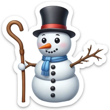 Snowman as a street hustler sticker
