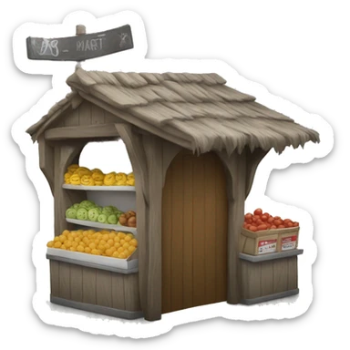 A maret stall sticker