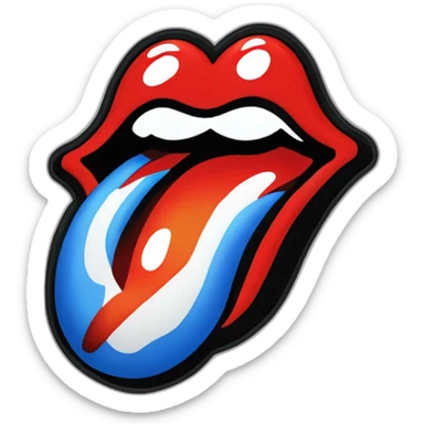 liquefied Rolling Stones band logo sticker
