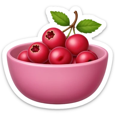 berry in pink bowl sticker