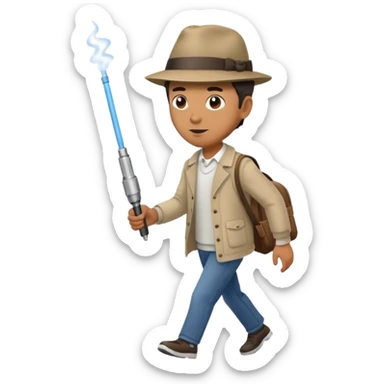 man crossing with atomizer sticker