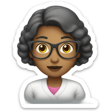 women focused in work on laptop sticker