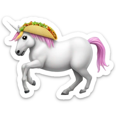 Unicorn with taco sticker