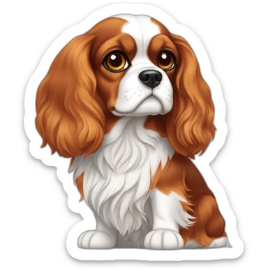 Cavalier king Charles tricolore  sticker
