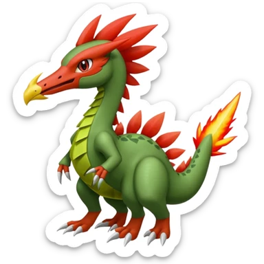 Sceptile-Inteleon-Blaziken-Pokémon-Fakémon-creature sticker