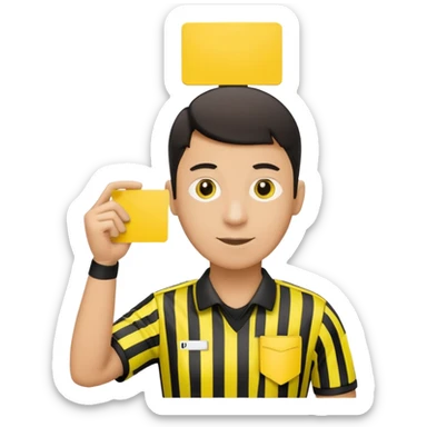 Do a simple soccer referee emoji sticker
