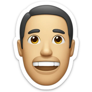 a guy with censored mouth sticker