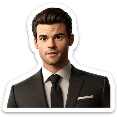dapper young man in suit sticker