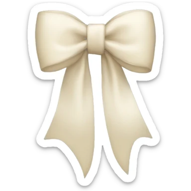 Cream bow sticker