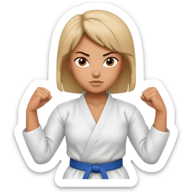 karate lady sticker