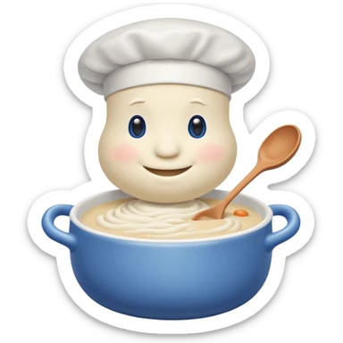 Pillsbury dough boy makes progresso soup sticker