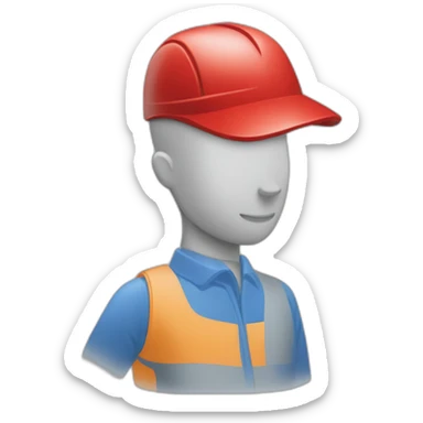 logistic cabrero blanco azul rojo sticker