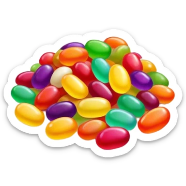 a burst of colorful jelly beans sticker