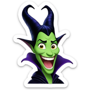 maleficent evil laugh disney sticker
