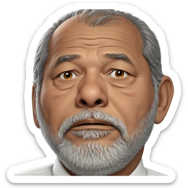 old man with beard portrait sticker