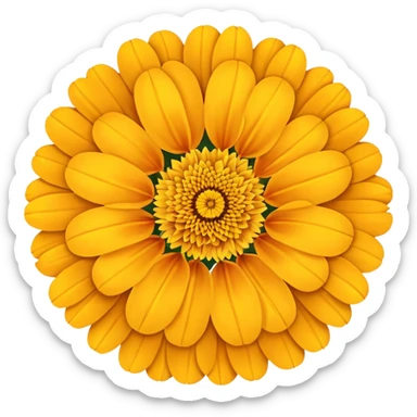 Yellow marigold icon sticker