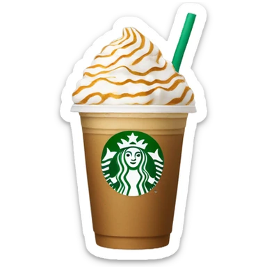 Starbucks cup with frapuccino sticker