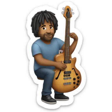 Victor Wooten playing bass  sticker