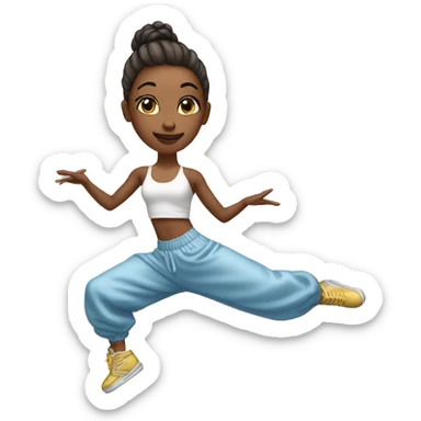 Bailarina de hip hop sticker
