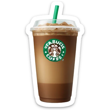 brown starbucks iced coffee cup sticker