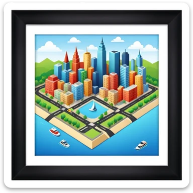 city center on the map sticker