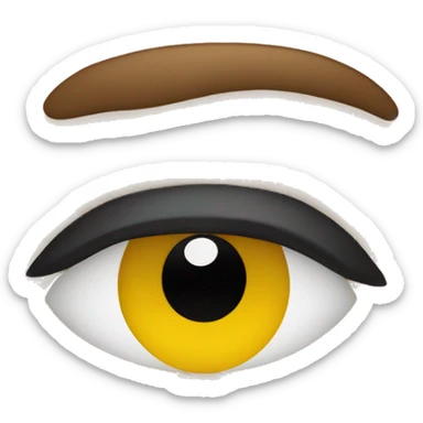 ojos con pestañas coquetas  sticker