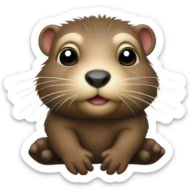 Nutria tierna sticker