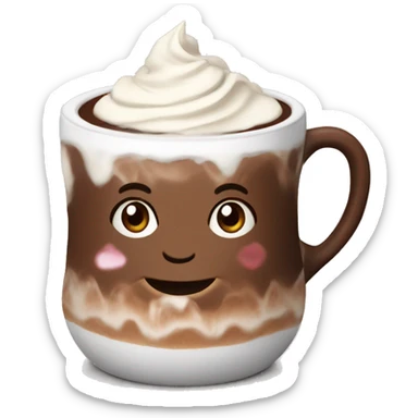 Hot chocolate with cream  sticker