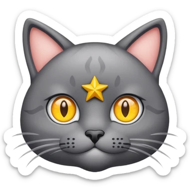 Um gato com estrela no olho sticker
