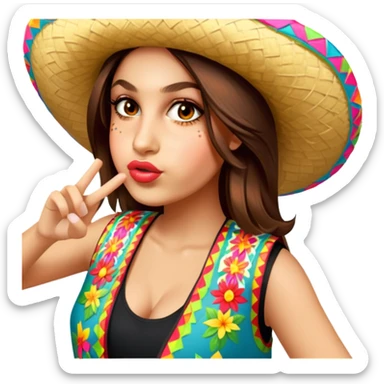 Fiestero with Sombrero sticker