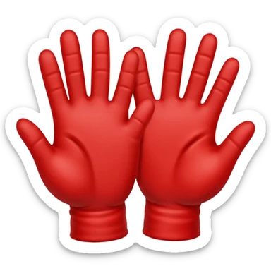 Dos manos entrelazadas con una hilo rojo sticker