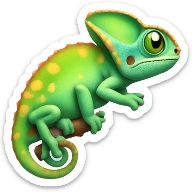 cute chameleon sticker