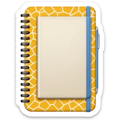 patterned notebook sticker
