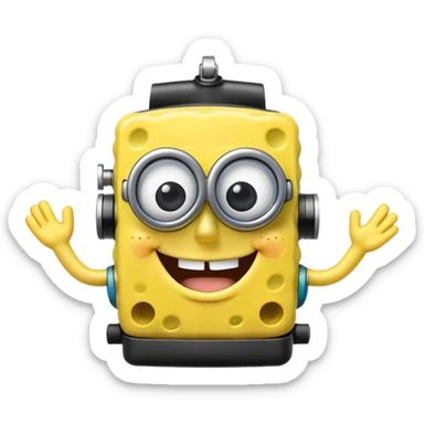 SpongeBob scuba diving sticker