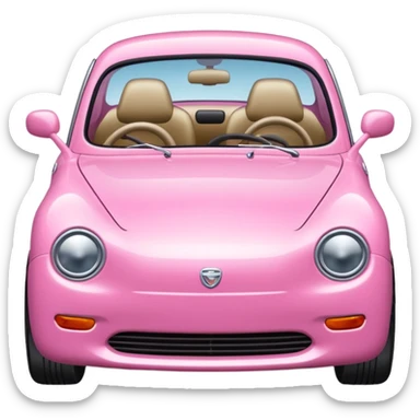 Car that is pink and cute sticker