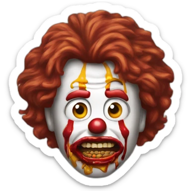 “Walking Dead” Ronald McDonald sticker