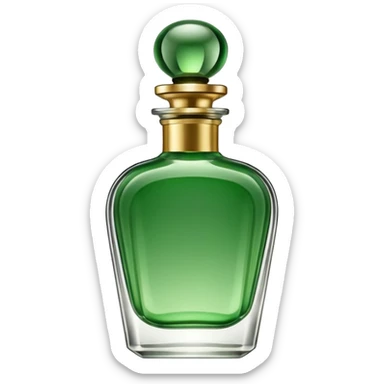 Perfume green bottle sticker