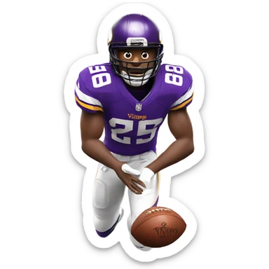 Minnesota Vikings player grabs ball  sticker