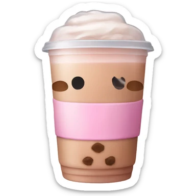 Pink milktea sticker