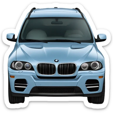 Light slate blue bmw x5 realistic sticker