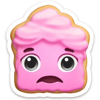 pink frosted sugar cookie sticker