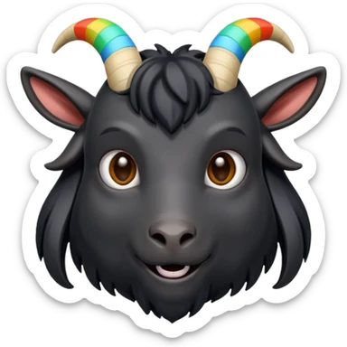 black goat sticker