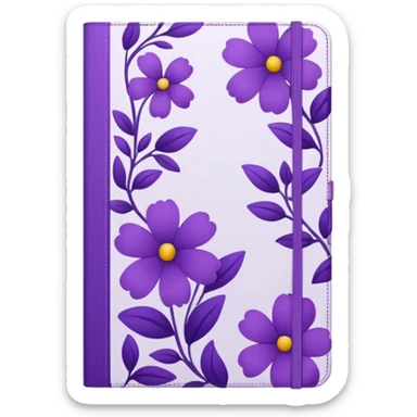 journal white and purple sticker